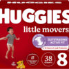 Huggies Size 7 Diapers, Little Movers Baby Diapers, Size 7 (41+ lbs), 88 Count (2 Packs of 44), Packaging May Vary