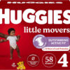 Huggies Size 7 Diapers, Little Movers Baby Diapers, Size 7 (41+ lbs), 88 Count (2 Packs of 44), Packaging May Vary
