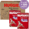 Huggies Size 7 Diapers, Little Movers Baby Diapers, Size 7 (41+ lbs), 88 Count (2 Packs of 44), Packaging May Vary