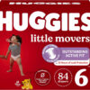 Huggies Size 7 Diapers, Little Movers Baby Diapers, Size 7 (41+ lbs), 88 Count (2 Packs of 44), Packaging May Vary