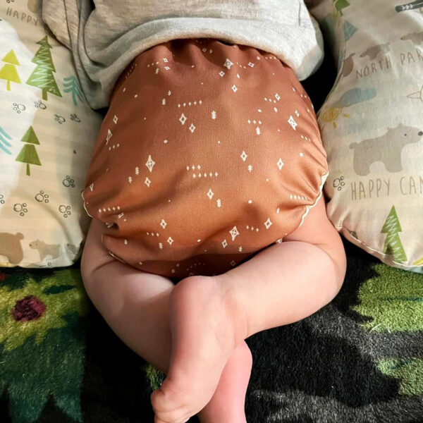 Mama Koala Reusable Adjustable Cloth Diaper Covers with Double Gusset for Girls and Boys, Snap Closure, Size M(Simply Neautrals)