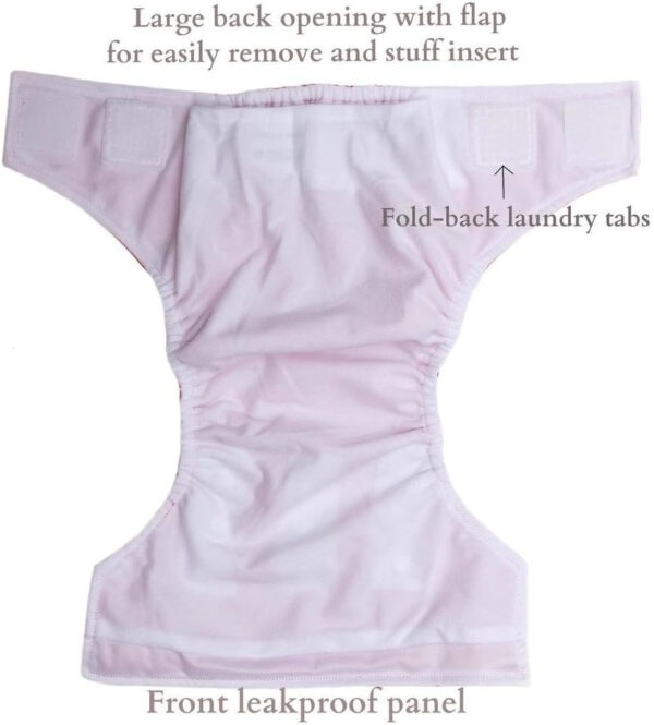 KaWaii Baby One Size Heavy Duty HD2 Cloth Diaper Shells, Reusable, Washable, Leakproof for babies 8-36 lbs - Pack of 6