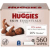 Huggies Skin Essentials Baby Wipes, Hypoallergenic, 99% Water, 10 Flip Top Packs (560 Wipes Total)