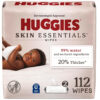 Huggies Skin Essentials Baby Wipes, Hypoallergenic, 99% Water, 10 Flip Top Packs (560 Wipes Total)