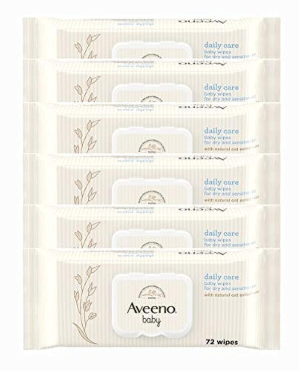 688a7a3f9abbafabf370ac1657d995e832281713919556955cfff.jpg AVEENO Baby Daily Care Wipes - Cleanse Gently and Efficiently - Baby Wipes - Baby Essentials - 72 Wipes, Lid On Each Pack, Pack of 6 (432 Wipes in Total)