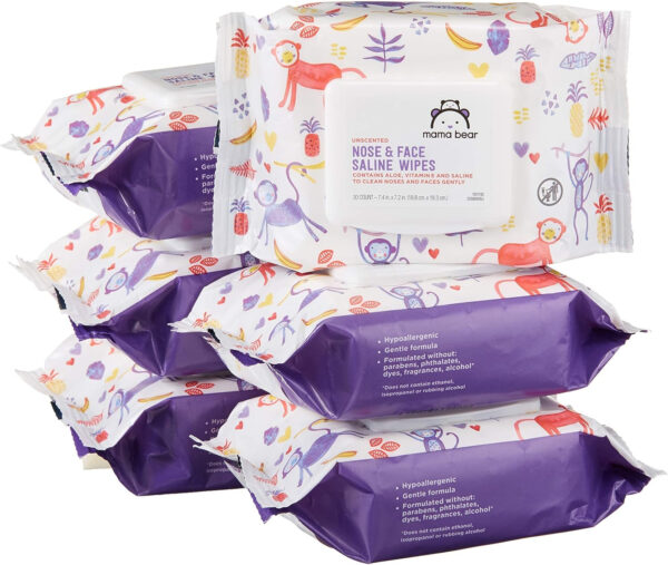 Amazon Brand - Mama Bear Gentle Fragrance Free Baby Wipes, Hypoallergenic, Sensitive Skin, Unscented, 800 Count (8 Packs of 100)