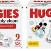 Huggies Simply Clean Unscented Baby Diaper Wipes, 11 Flip-Top Packs (704 Wipes Total), Packaging May Vary