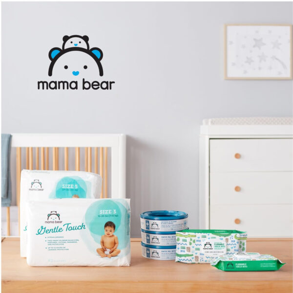 Amazon Brand - Mama Bear Fragrance Free Hypoallergenic Flushable Toddler Toilet Wipes, 336 Count (8 Packs of 42)