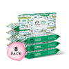 Amazon Brand - Mama Bear Fragrance Free Hypoallergenic Flushable Toddler Toilet Wipes, 336 Count (8 Packs of 42)