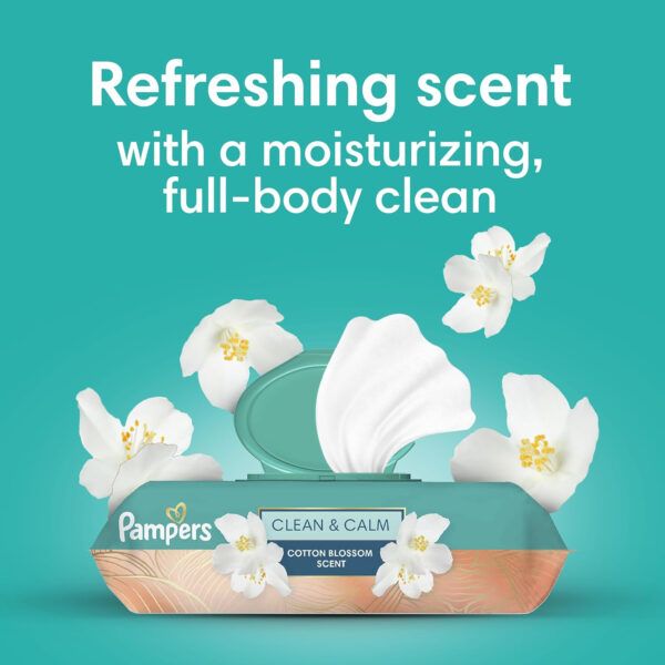 688a7c3e2bd8a048ac764451aff24f467055ec100c97210efddfe.jpg Pampers Wipes, Clean & Calm, Cotton Blossom Scent, 336 Wipes Total (6X Pop-Top Packs)
