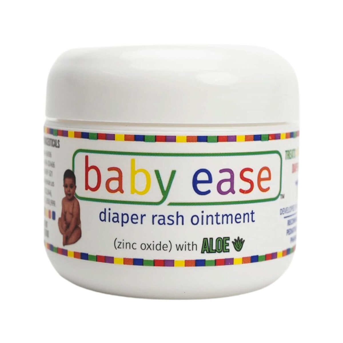 BabyEase - Diaper Rash Cream with Zinc Oxide and Aloe Vera - Recommended by Pediatricians and Pharmacists. Relief & Prevention, Hypoallergenic, Phthalate- & Paraben-Free Paste