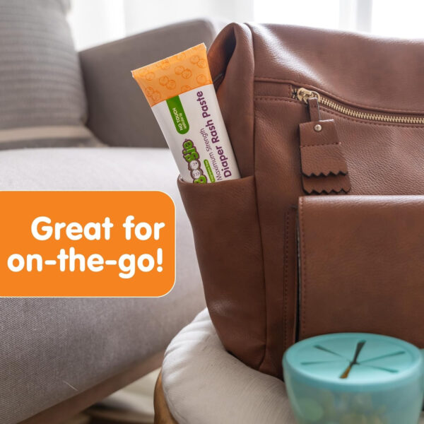 Boogie Diaper Rash Paste, Maximum Strength 40% Zinc Oxide, Mess-Free Applicator, Soothes Baby Bum, Diaper Bag Essential, 4oz