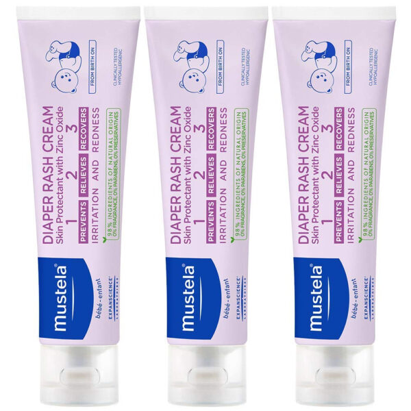 688a7d6e5dac10acf06a07610a9d24c6f85848de872a117c94b21.jpg Mustela Baby Diaper Rash Cream 123 - Skin Protectant with Zinc Oxide - Fragrance Free & Paraben Free - with 98% Natural Ingredients - Various Packaging