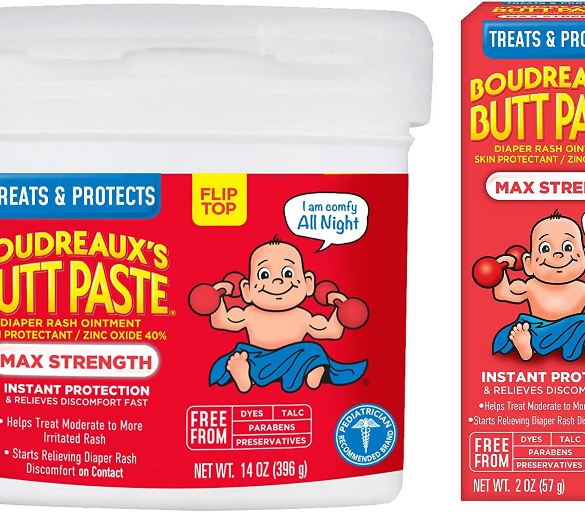 Boudreaux's Butt Paste Maximum Strength Diaper Rash Cream, Ointment for Baby, 2 oz Tube & 14 oz Jar