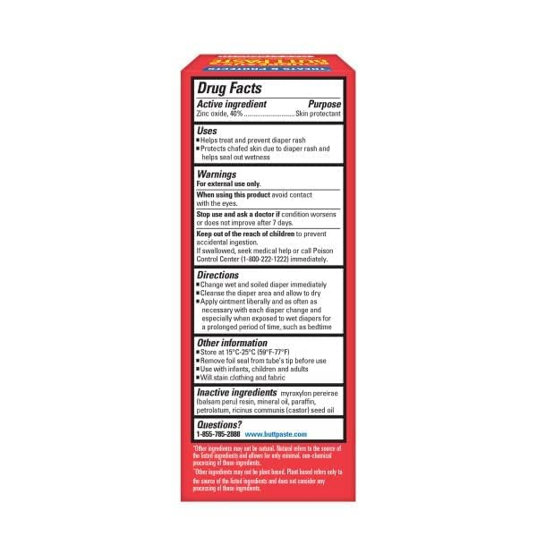 Boudreaux's Butt Paste Maximum Strength Diaper Rash Cream, Ointment for Baby, 2 oz Tube & 14 oz Jar