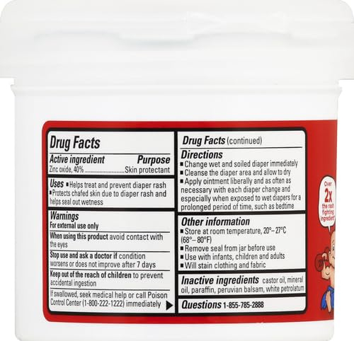 Boudreaux's Butt Paste Maximum Strength Diaper Rash Cream, Ointment for Baby, 2 oz Tube & 14 oz Jar