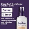 Bébé Bottoms Baby Diaper Rash Cream Spray, No-Rub Touch Free Application for Sensitive Skin (50 ml)