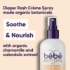 Bébé Bottoms Baby Diaper Rash Cream Spray, No-Rub Touch Free Application for Sensitive Skin (50 ml)