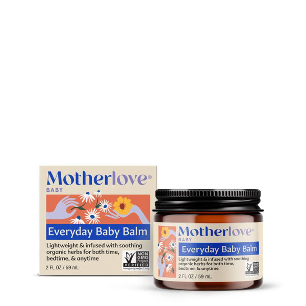 Motherlove Everyday Baby Balm (2oz) Plant-Based, All-Natural Baby Essential for Newborns, Infants, & Toddlers—Moisturizing Herbal Salve w/Calming Chamomile—Non-GMO, Organic Herbs, Cruelty-Free