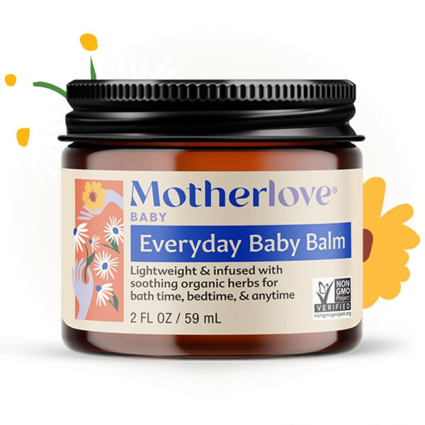 Motherlove Everyday Baby Balm (2oz) Plant-Based, All-Natural Baby Essential for Newborns, Infants, & Toddlers—Moisturizing Herbal Salve w/Calming Chamomile—Non-GMO, Organic Herbs, Cruelty-Free