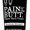 Pain in The Butt MAX Diaper Rash Cream, 3oz, 40% Zinc Oxide, 1-Pack, Natural Ingredients, Petrolatum Free, Soothing, Rapid Relief and Protection for Baby