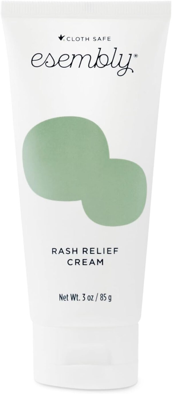 688a7e2ed85705b22790082a7ac0f23051680a5377c380c2bacbe.jpg Esembly Rash Relief Cream, Organic and Cloth Friendly Zinc Oxide Barrier Cream, Soothes and Heals Diaper Rash, Natural Aid for Baby Bottom Discomfort, 3oz