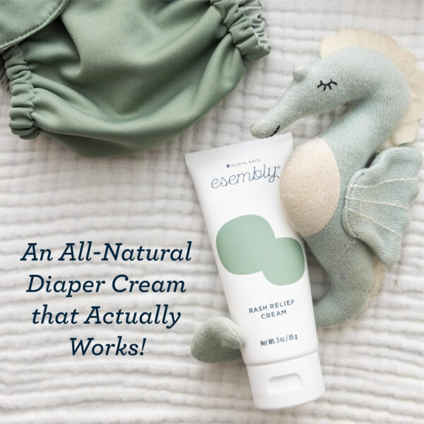 688a7e314875dc93e8ab9943c1c2aea091fdcb6412b1a9dbf898a.jpg Esembly Rash Relief Cream, Organic and Cloth Friendly Zinc Oxide Barrier Cream, Soothes and Heals Diaper Rash, Natural Aid for Baby Bottom Discomfort, 3oz