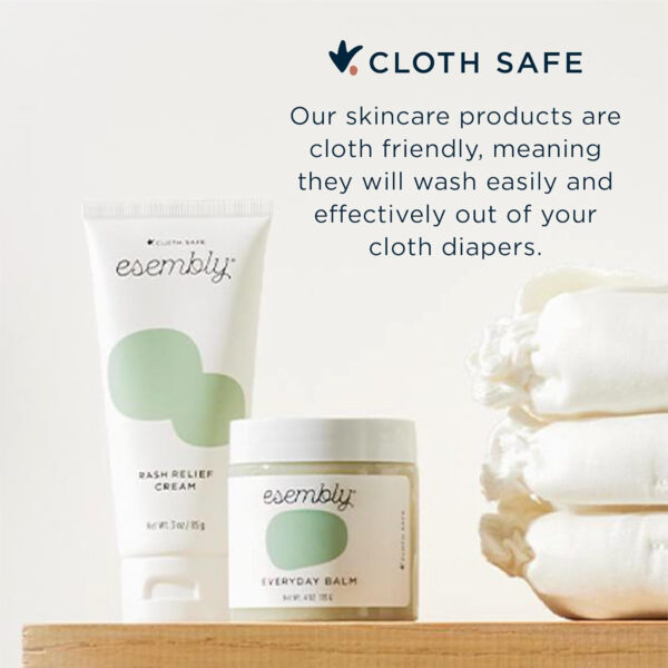 688a7e335c45deee021bcd755b55a768ec755a5795075efada56b.jpg Esembly Rash Relief Cream, Organic and Cloth Friendly Zinc Oxide Barrier Cream, Soothes and Heals Diaper Rash, Natural Aid for Baby Bottom Discomfort, 3oz