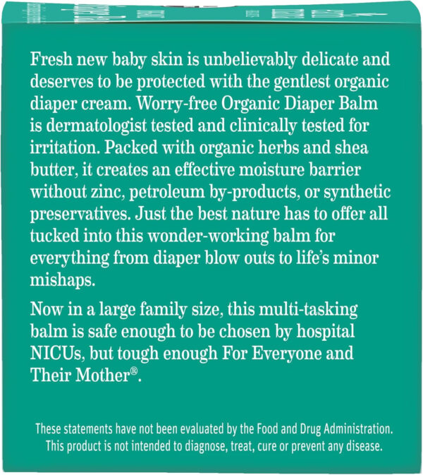 Earth Mama Organic Diaper Balm 2-Ounce | Diaper Cream for Baby | EWG Verified, Petroleum & Artificial Fragrance-Free with Calendula for Sensitive Skin (2-Pack)
