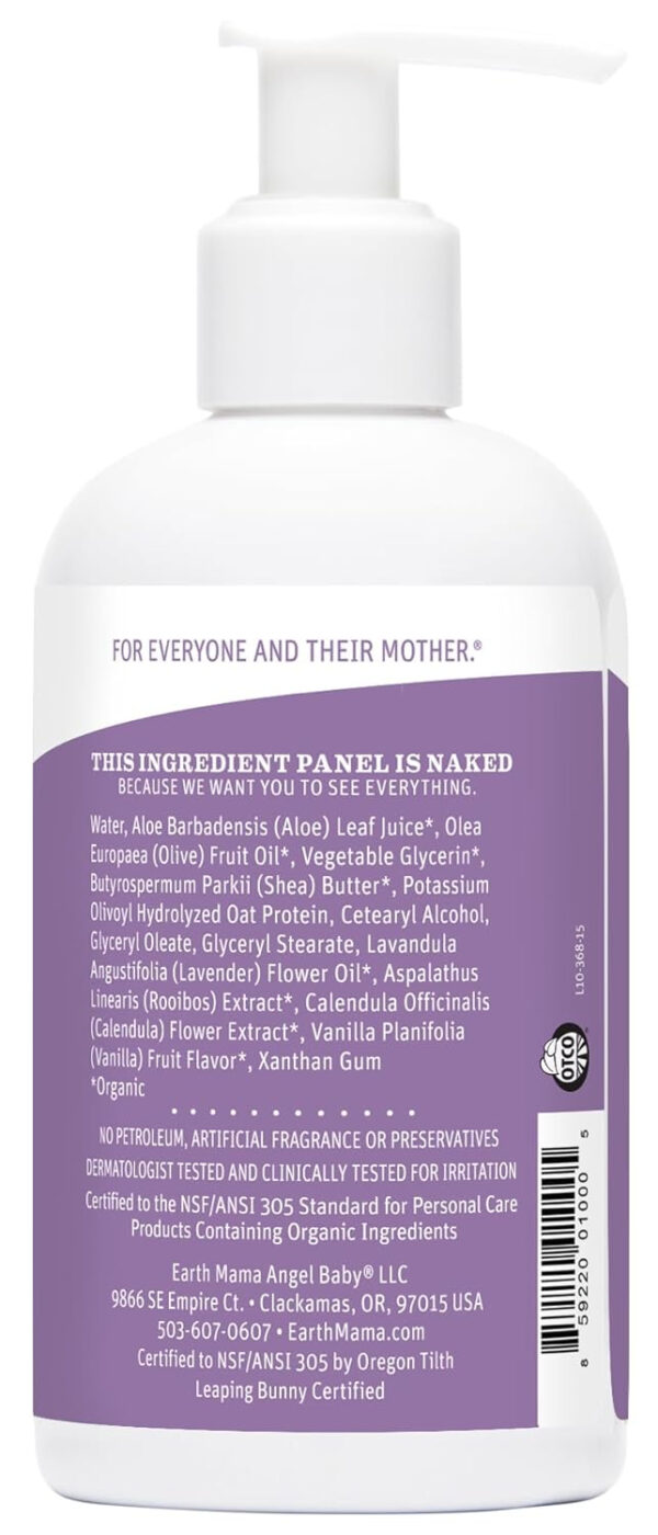 688a7ecc2e990f29c8dfdca19154d448780cab6fca9954529d204.jpg Earth Mama Calming Lavender Baby Lotion for Dry Skin, Calendula Cream for Newborn Skin Care, Organic Moisturizer for Children with Aloe Juice, Rooibos, & Shea Butter, Lavender Lotion, 8 Fl Oz