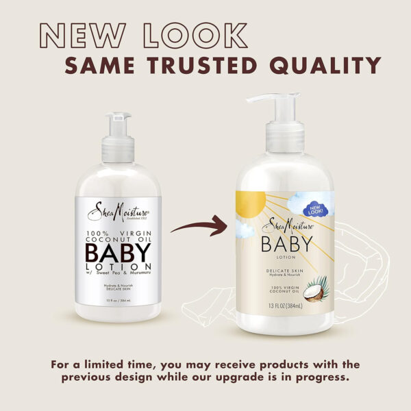 SheaMoisture Baby Lotion 100% Virgin Coconut Oil for Baby Skin Baby Lotion Clear Skin Moisturizer 8 oz