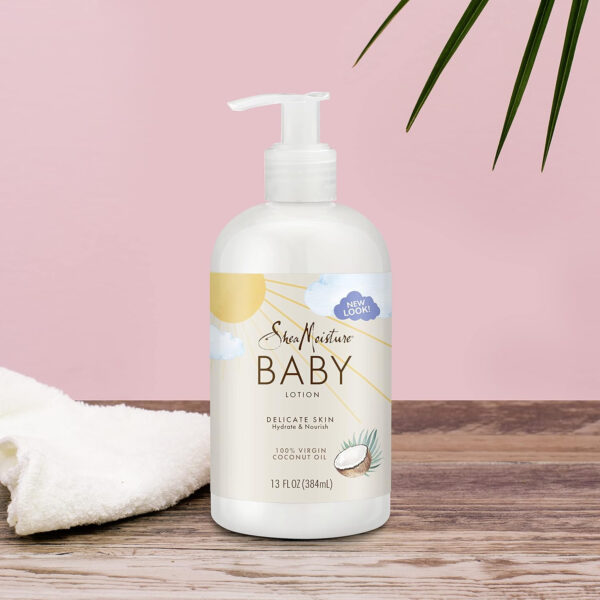 SheaMoisture Baby Lotion 100% Virgin Coconut Oil for Baby Skin Baby Lotion Clear Skin Moisturizer 8 oz