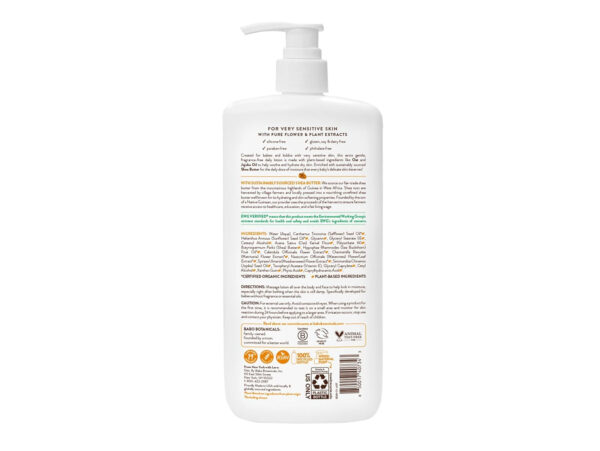 BABO Botanicals Sensitive Baby Fragrance-Free Daily Hydrating Baby Lotion - Shea Butter & Jojoba Oil - for Body & face - for Babies, Kids & Adults with Sensitive Skin - EWG Verified - Vegan