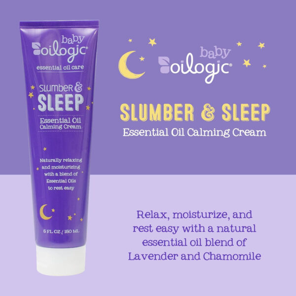 Oilogic Slumber & Sleep Baby Lotion - Gentle Calming Cream with 100% Pure Essential Oils for Smooth & Moisturized Skin - Pediatrician-Tested, Safe for Babies & Toddlers Baby Essentials Skincare