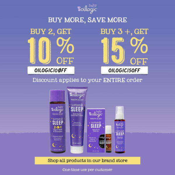 Oilogic Slumber & Sleep Baby Lotion - Gentle Calming Cream with 100% Pure Essential Oils for Smooth & Moisturized Skin - Pediatrician-Tested, Safe for Babies & Toddlers Baby Essentials Skincare