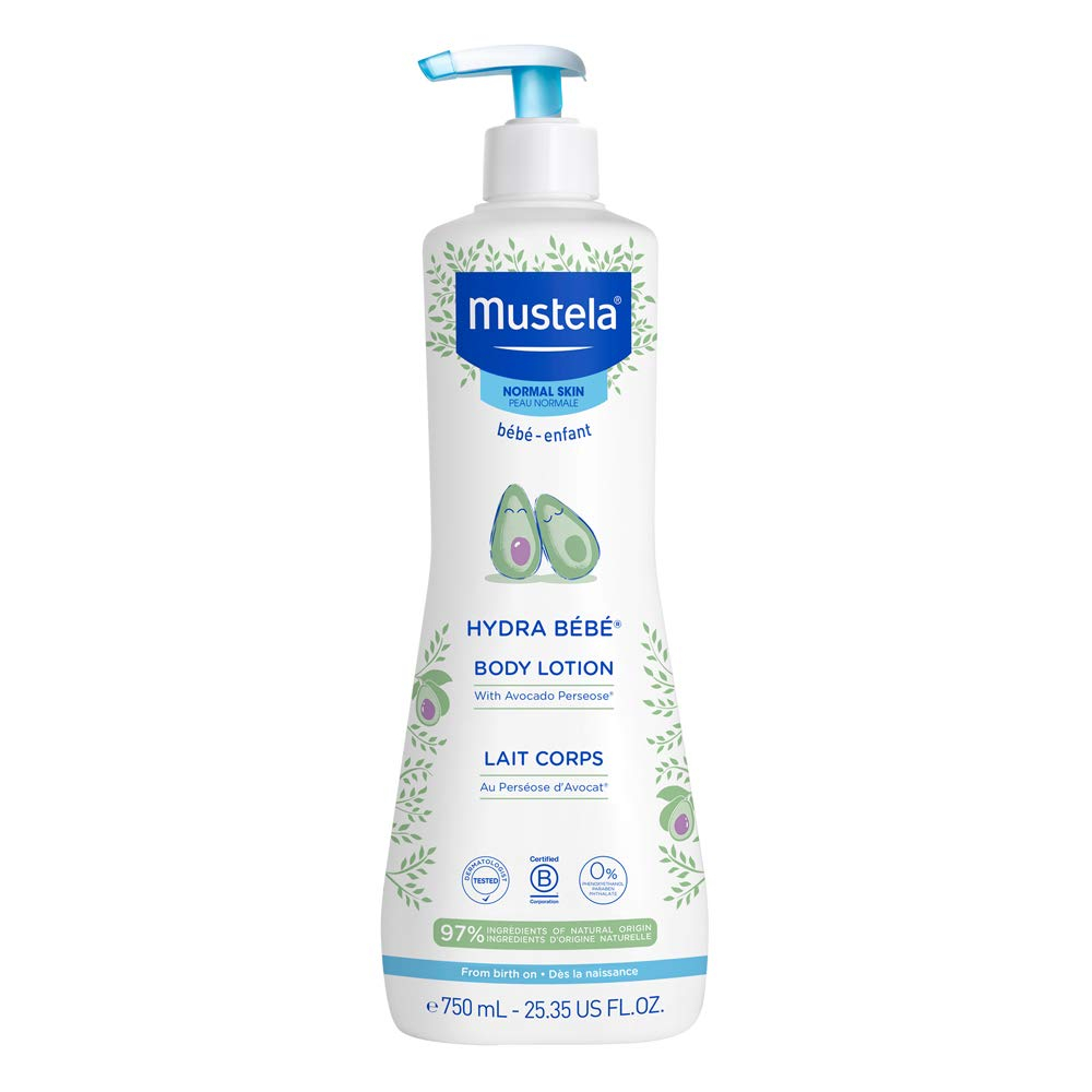 Mustela Hydra Bebe Body Lotion - Daily Moisturizing Baby Lotion with Natural Avocado, Jojoba & Sunflower Oil – Various Sizes