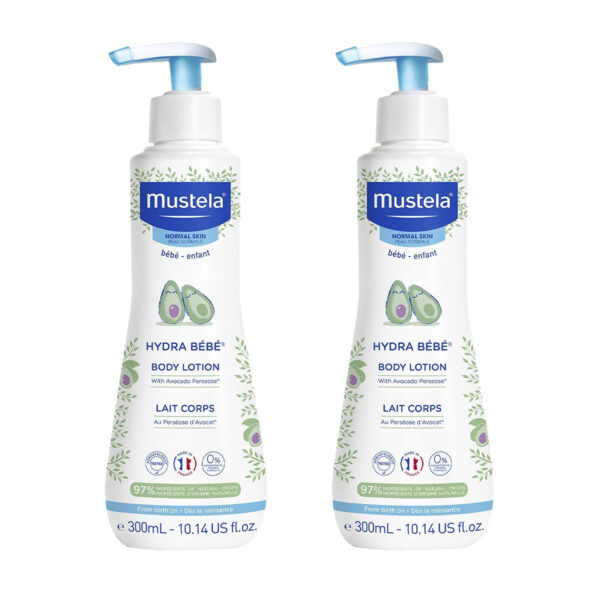 Mustela Hydra Bebe Body Lotion - Daily Moisturizing Baby Lotion with Natural Avocado, Jojoba & Sunflower Oil – Various Sizes