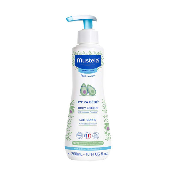 Mustela Hydra Bebe Body Lotion - Daily Moisturizing Baby Lotion with Natural Avocado, Jojoba & Sunflower Oil – Various Sizes