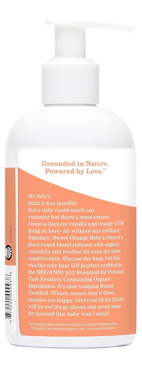 688a81129bdec7b9804951159238aadeab82cba2f81441225c59c.jpg Earth Mama Sweet Orange Baby Lotion | Moisturizing Body Lotion for Dry Skin, Newborn Baby Lotion Sensitive Skin Care, Face Lotion for Babies & Kids with Shea Butter, Calendula & Aloe, 8 Fl Oz