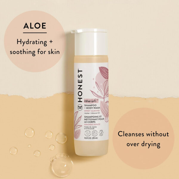 688a81dd5919041b6026eb2aa7d15eae65145d1a1905190896363.jpg The Honest Company 2-in-1 Cleansing Shampoo + Body Wash for Sensitive Skin | Gentle for Baby | Naturally Derived, Tear-free, Hypoallergenic | Fragrance Free, 10 fl oz