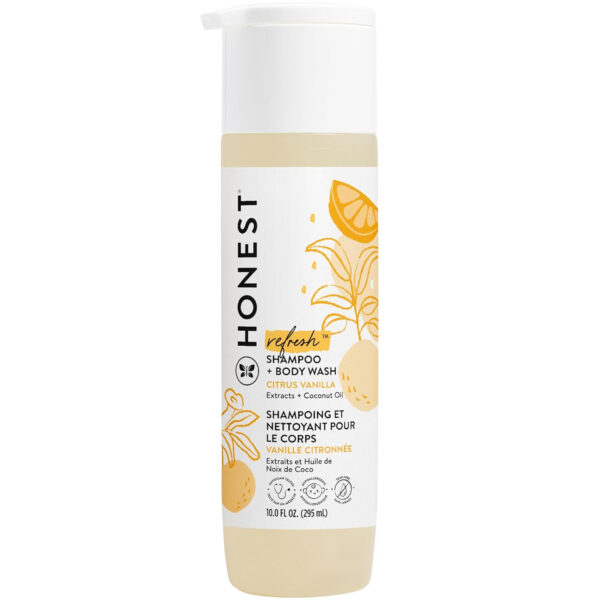 688a81e45d4459f1a6271e32b2168db0b5f3ea107cc8228471a4b.jpg The Honest Company 2-in-1 Cleansing Shampoo + Body Wash for Sensitive Skin | Gentle for Baby | Naturally Derived, Tear-free, Hypoallergenic | Fragrance Free, 10 fl oz