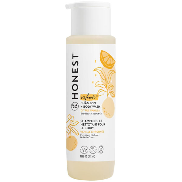 688a81ef442b77b75488f9bdd69a1ccde99a2fd883e02ff38e7af.jpg The Honest Company 2-in-1 Cleansing Shampoo + Body Wash for Sensitive Skin | Gentle for Baby | Naturally Derived, Tear-free, Hypoallergenic | Fragrance Free, 10 fl oz