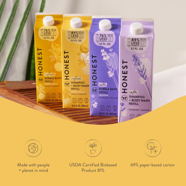 688a82022060eafd5e9ebd53e6bbd06e5bb13668603f2badf95b5.jpg The Honest Company 2-in-1 Cleansing Shampoo + Body Wash for Sensitive Skin | Gentle for Baby | Naturally Derived, Tear-free, Hypoallergenic | Fragrance Free, 10 fl oz