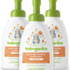 Babyganics Baby Shampoo + Body Wash Pump Bottle, Fragrance Free, 16oz, 3 Pack