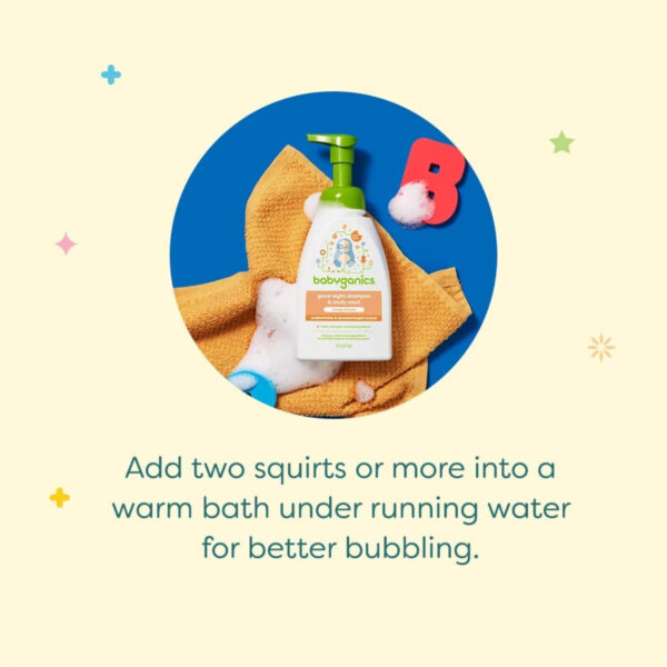 Babyganics Baby Shampoo + Body Wash Pump Bottle, Fragrance Free, 16oz, 3 Pack