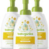 Babyganics Baby Shampoo + Body Wash Pump Bottle, Fragrance Free, 16oz, 3 Pack