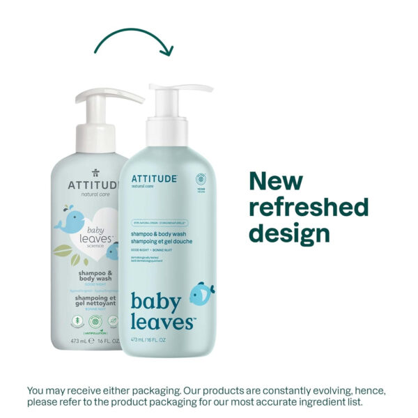 688a863279d5a1f47363611594da905aa2043c18358c8a4b5fdb0.jpg ATTITUDE 2-in-1 Shampoo and Body Wash for Baby, EWG Verified, Dermatologically Tested, Vegan, Good Night, 16 Fl Oz