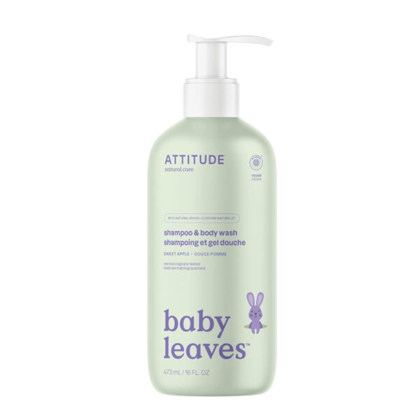 688a864c2eaec0bf29a2272439b60516becee839cab9b2de34b37.jpg ATTITUDE 2-in-1 Shampoo and Body Wash for Baby, EWG Verified, Dermatologically Tested, Vegan, Good Night, 16 Fl Oz
