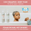 Bright Body Baby Head To Toe Wash 8 oz | Gentle Baby Shampoo And Body Wash For Sensitive Skin | Natural Ingredients | Unscented Non Toxic | Vegan, Cruelty-Free