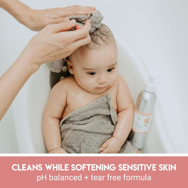 Bright Body Baby Head To Toe Wash 8 oz | Gentle Baby Shampoo And Body Wash For Sensitive Skin | Natural Ingredients | Unscented Non Toxic | Vegan, Cruelty-Free